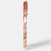 ムーヴ赤面ピンクレッド金ゴールド大理石アートパターン Case-Mate iPhoneケース (裏面 / 右)