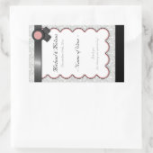 ムーヴ&グレーダマスクウェディングワインラベルボトル 長方形シール (バッグ)