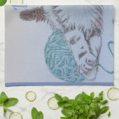 ムー最高のムキュート猫スケッチアートキッチンティータオル キッチンタオル (折り畳み)