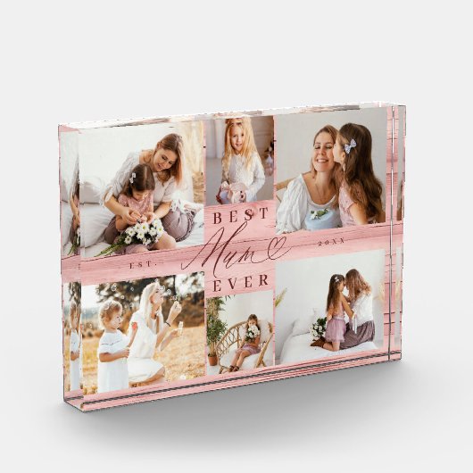 ムー最高のム・エバーピンク木目コラージュキープサケ フォトブロック (左)