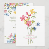 ムー最高のム・エバーワイルドフラワーブーケ母の日 シーズンカード (正面/裏面)