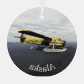 ムー飛んでいるス航空デハビランドDH3-Cオッター ガラスオーナメント (裏面)