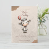 ムー マジック: 1歳の誕生日エディション！ 招待状 (スタンド正面)