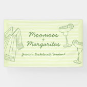 ムー ムーズ＆マルガリータ グリーン バチェロレッテ ウェルカム 横断幕 (横)