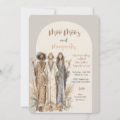 ムー ムー & マルガリータ アニマル プリント 招待状 (正面)