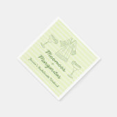 ムー ムー & マルガリータ 手書きのバチェロレッテ スタンダードカクテルナプキン (角)