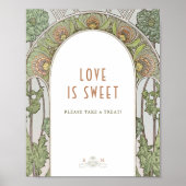 ムuchaの アートヌーボー スタイルのゲストブックサイン ポスター (正面)