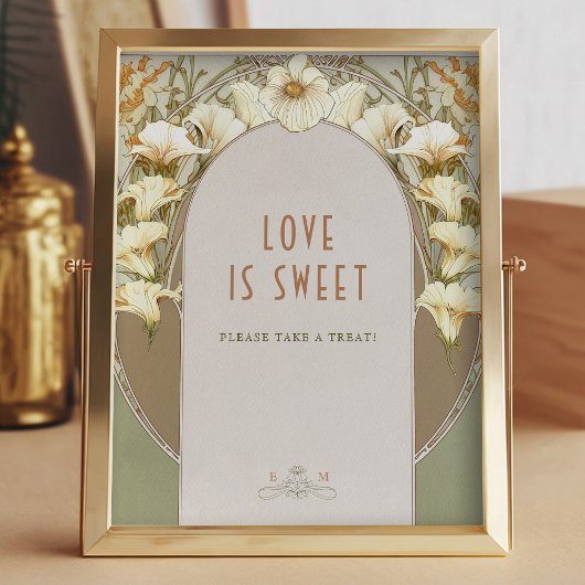 ムuchaの アートヌーボー スタイルのゲストブック看板 ポスター