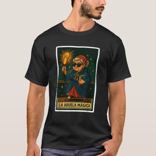メおもしろいキシカンスペインのビンゴギフトラアブエラマギカ Tシャツ (正面)