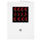 メおもしろいールカート傘下に座る，誕生日カード (裏面)