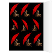 メおもしろいールカート傘下に座る，誕生日カード (内側 (左))