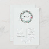 メかわいらしニュー選択のRSVPカード エンクロージャーカード (正面/裏面)