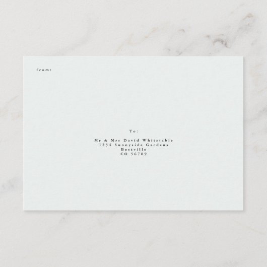 メかわいらしニュー選択のRSVPカード エンクロージャーカード (裏面)