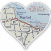 メアフォードオンタリオヴィンテージの地図 シール (正面)