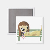 メアリとドッグのクルトン マグネット (正面/裏面)