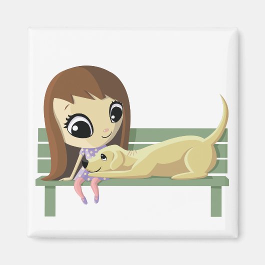 メアリとドッグのクルトン マグネット (正面)