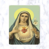 メアリの汚れのないハートとリリー祈りの言葉カード 名刺