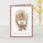 メアリエレガントードブの宗教ヴァージンハート カード (黄色い花)