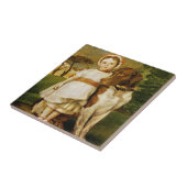 メアリキツネスペインのと指針犬（G.F.ワット） タイル (側面)