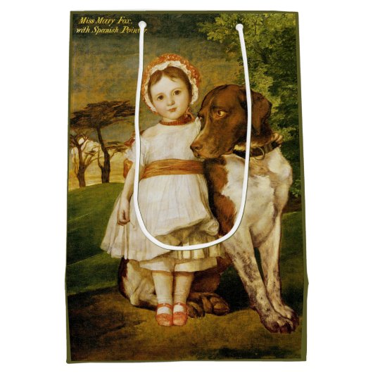 メアリキツネスペインのと指針犬（G.F.ワット） ミディアムペーパーバッグ (裏面)