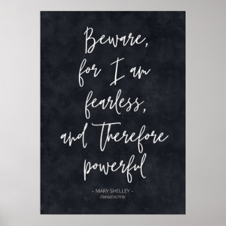 メアリクラシックー・シェリーのフランケンシュタインからの引用文 ポスター