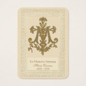 メアリスペインのカソリック葬儀記念聖札 – (正面)