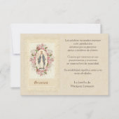 メアリスペインのーカトリックお悔やみ サンキューカード (正面)