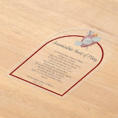 メアリハートカードのアクリル系被祈りの言葉 アクリル招待状 (レイダウン)