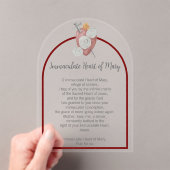 メアリハートカードのアクリル系被祈りの言葉 アクリル招待状 (インサイチュ (ポータブル))