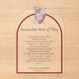 メアリハートカードのアクリル系被祈りの言葉 アクリル招待状