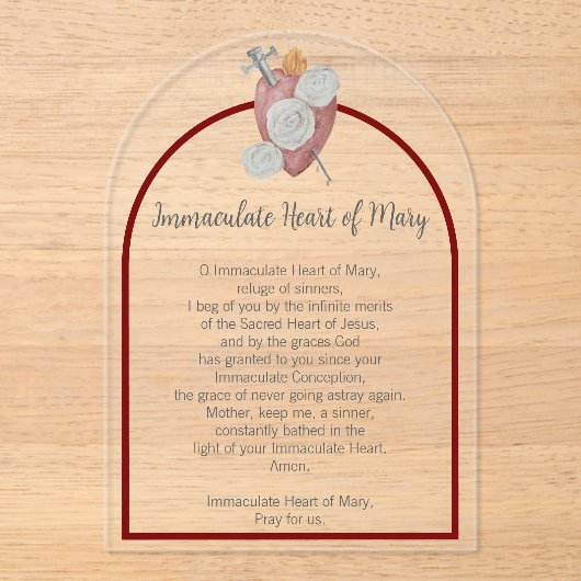 メアリハートカードのアクリル系被祈りの言葉 アクリル招待状 (正面)