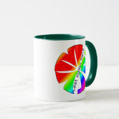 メアリパーソナライズされたー名スフィアカラフルレインボー マグカップ (正面右)