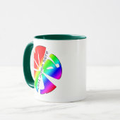 メアリパーソナライズされたー名スフィアカラフルレインボー マグカップ (正面左)