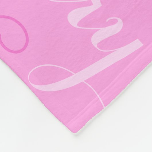 メアリパーソナライズされたー短名ライトピンク毛布 フリースブランケット (角)