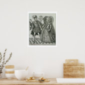 メアリポートレート、スコット女王（1542年～87年）とヘン ポスター (キッチン)