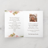 メアリモダンカソリック葬儀記念祈りの言葉カード 箔グリーティングカード (内側レイダウン)