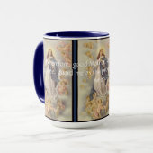 メアリーお賛美母さん。祈りの言葉マググ マグカップ (正面左)