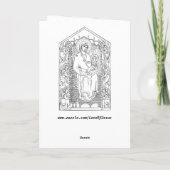 メアリーとイエスのグリーティングカードに色を付ける カード (裏面)