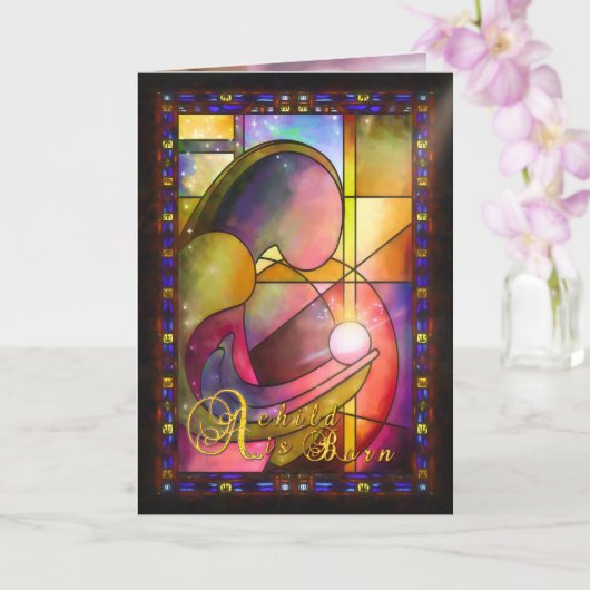 メアリーとイエスのベビーA子どもが生まれカード カード (蘭)