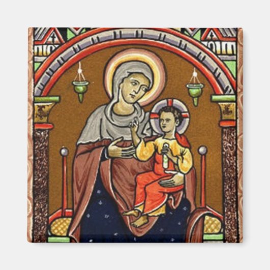 メアリーとイエスのヴィンテージ磁石 マグネット (正面)