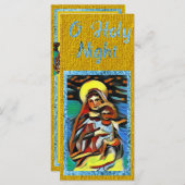 メアリーとイエズスズスアートクリスマスフラットカード (正面/裏面)