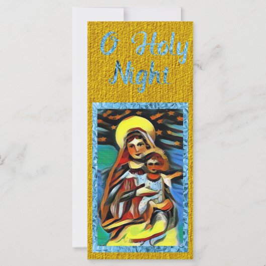 メアリーとイエズスズスアートクリスマスフラットカード (正面)