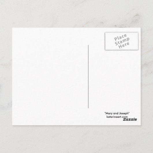 メアリーとジョセフのはがき ポストカード (裏面)