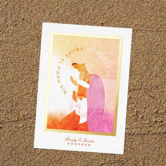 メアリーとベビーイエズスのクリスマス 箔シーズンカード