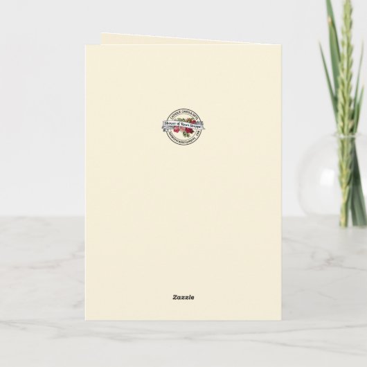 メアリーとベビーイエズブルーと赤面の花 サンキューカード (裏面)