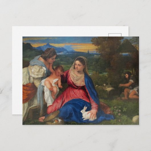 メアリーと乳児イエズスバイティアンポストカード ポストカード (正面/裏面)