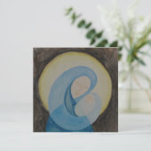 メアリーと子供のエコフレンドリースクエアのクリスマスカード (スタンド正面)