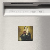 メアリーと子供、ヴィンテージファインアート マグネット (インサイチュ (食洗機))