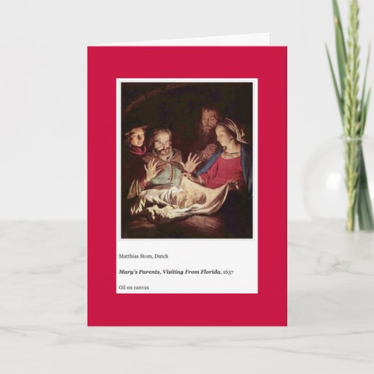 メアリーの両親のホリデーカード シーズンカード (正面)