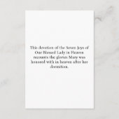 メアリーの喜び エンクロージャーカード (裏面)